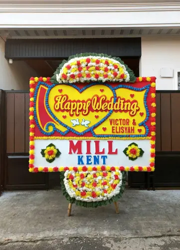 Papan Bunga Pernikahan kenanga
